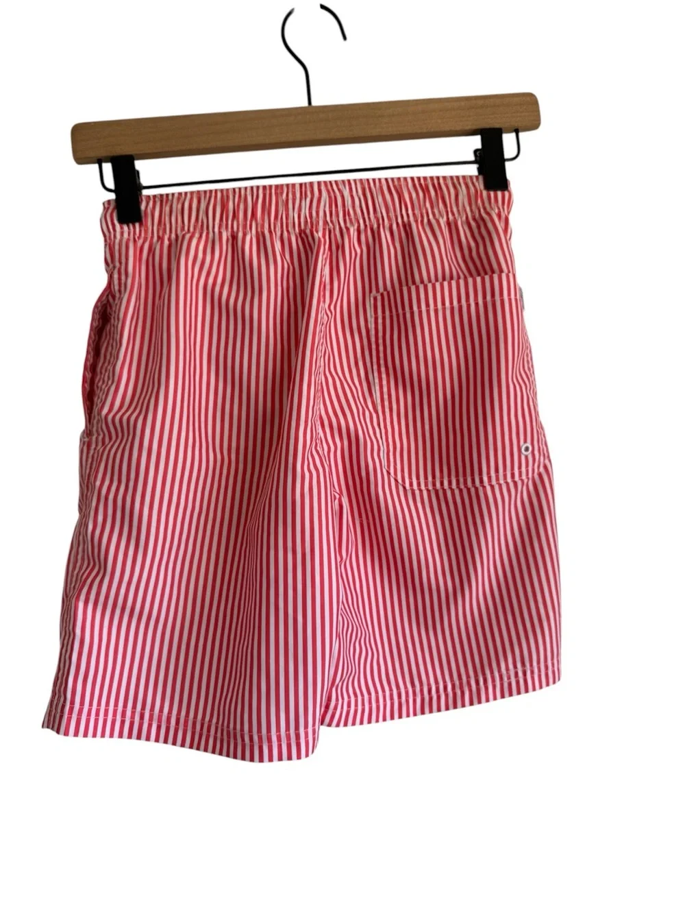 Maamgic Red and White Striped Swim Trunks Kids Size 8